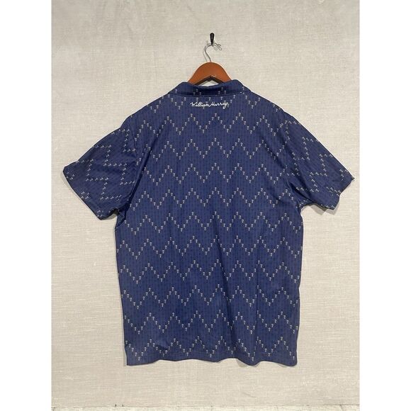 William Murray Men's Performance Golf Polo Shirt‎  Beer Keep Em Coming Blue XXL - Picture 6 of 7